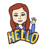 Hello with Mrs. Nicholson Bitmoji 