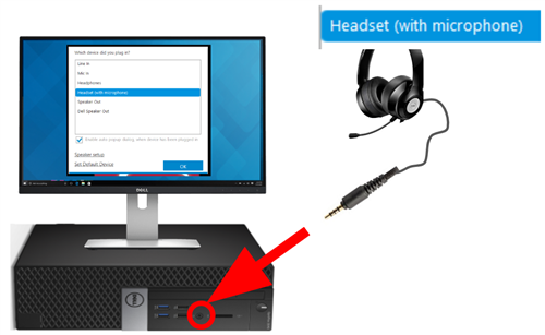 Plug in headset 