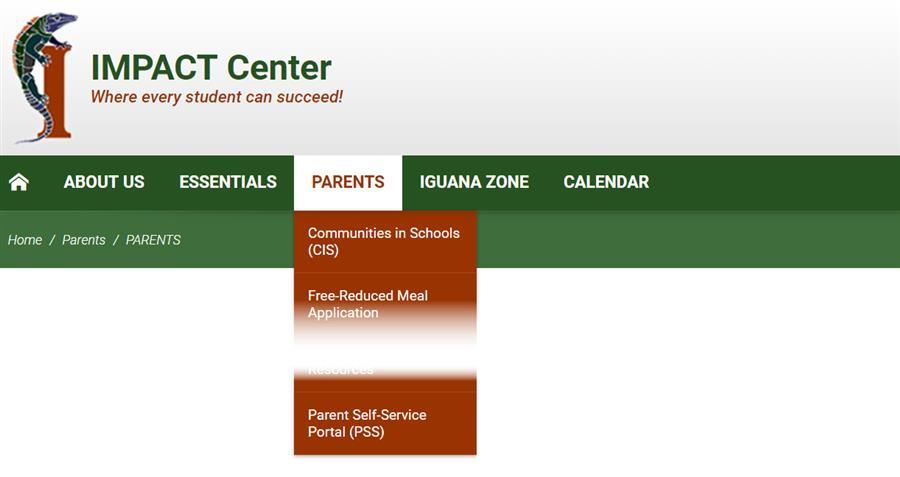 PARENTS MENU SCREENSHOT