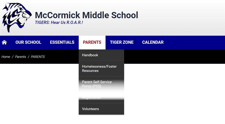 PARENTS MENU SCREENSHOT
