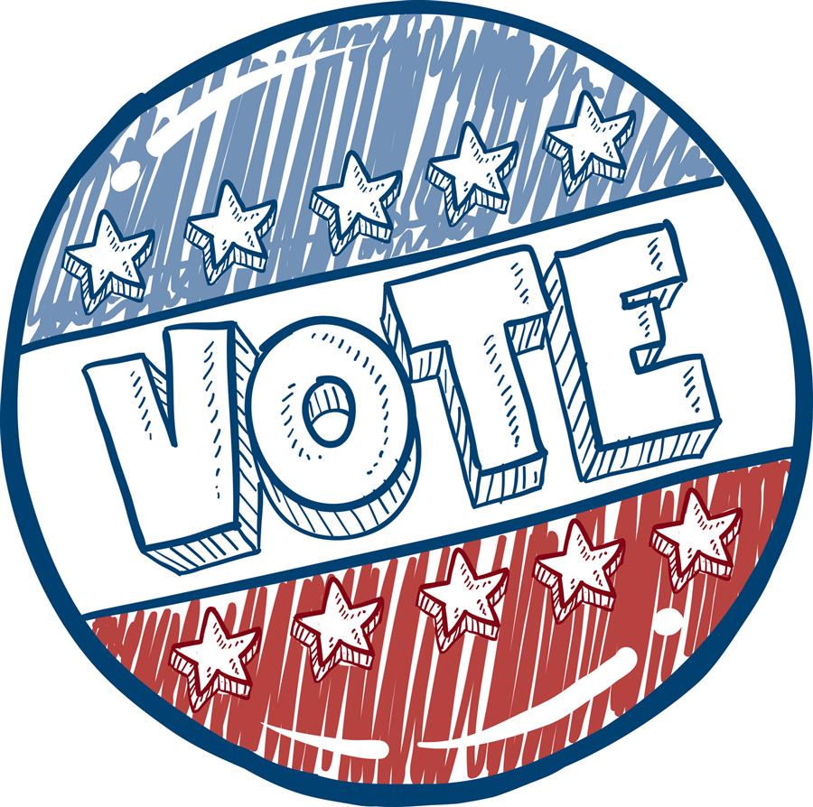 decorative photo of a vote sticker 