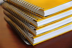 stack of notebooks 