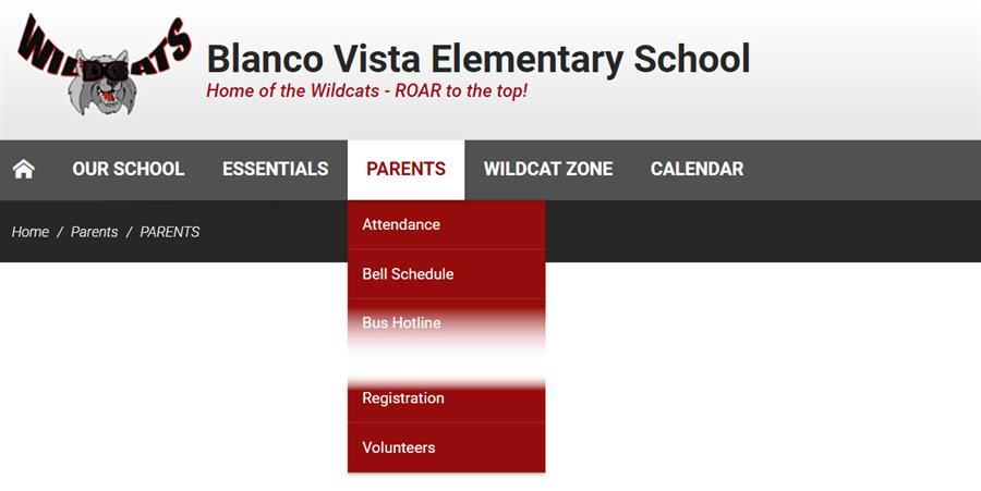 PARENTS MENU SCREENSHOT