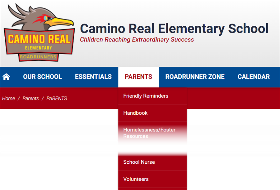 PARENTS MENU SCREENSHOT