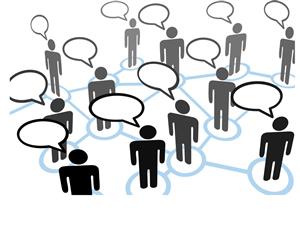 graphic of people talking 