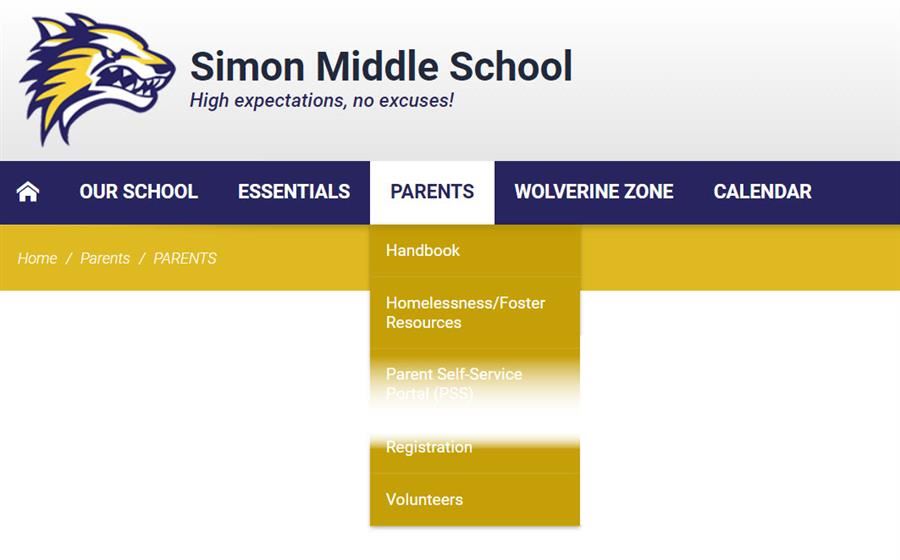PARENTS MENU SCREENSHOT