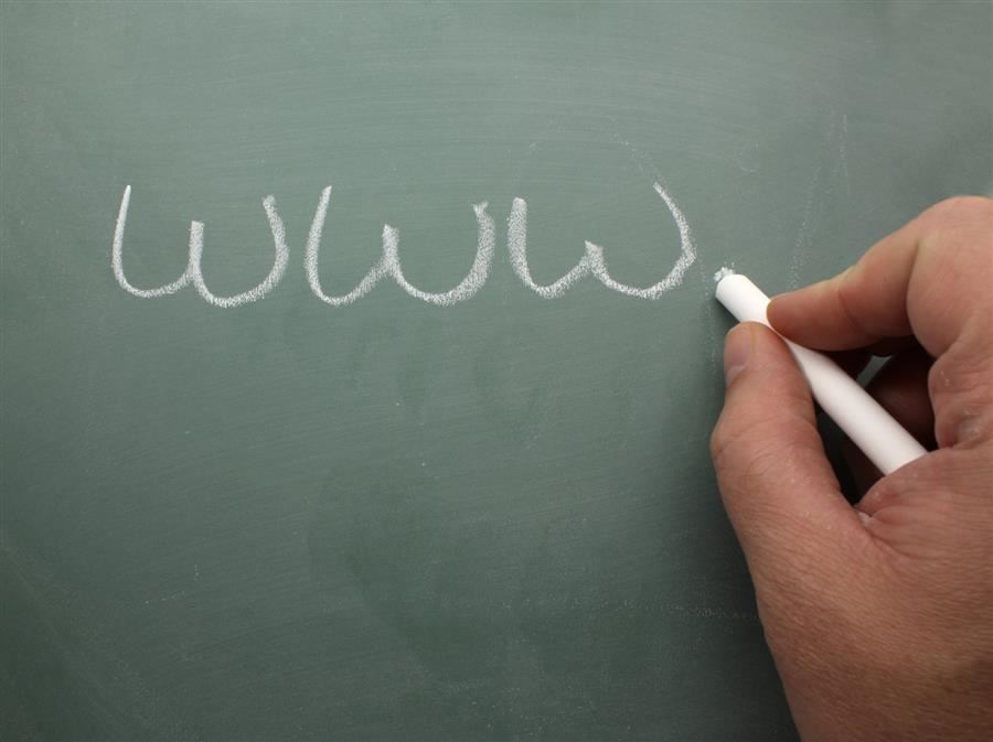 Graphic - chalkboard with www