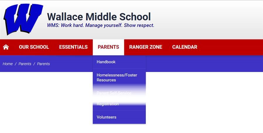 PARENTS MENU SCREENSHOT PARENTS MENU SCREENSHOT